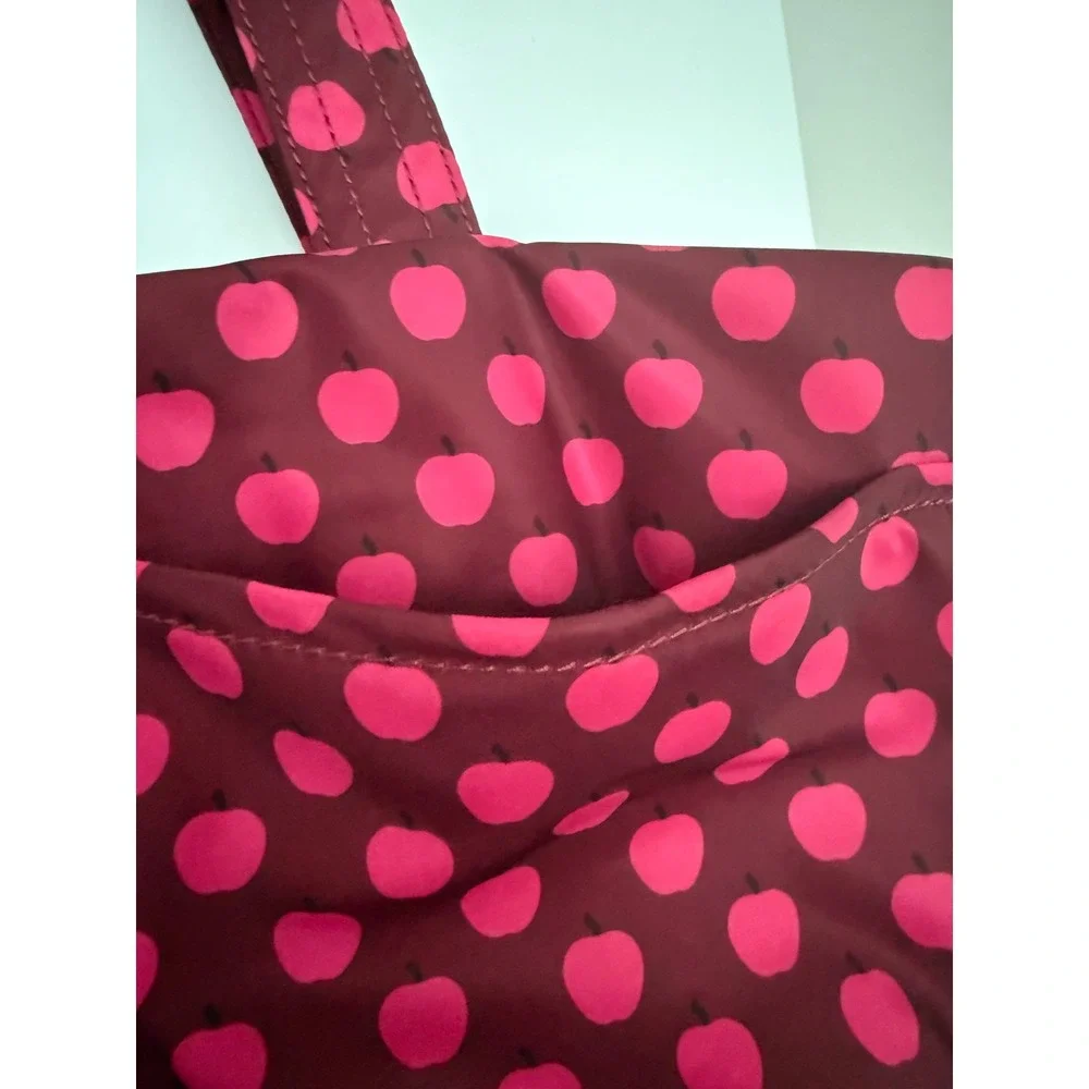 Kate Spade New York Flatiron Sophia Grace Apple Print Nyon Diaper Tote Bag Knot